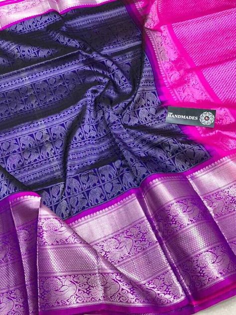 Light Blue Silk Saree, Wedding Indian Dress, Purple Silk Saree, Gold Silk Saree, Saree Color Combinations, Blue Silk Saree, Kanjivaram Sarees Silk, Indian Bridal Sarees, Bridal Sarees South Indian