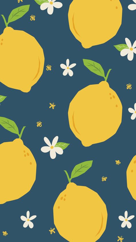 lemon iPhone wallpaper Lemon Phone Wallpaper, Lemon Pattern Design, Lemon Pattern Wallpaper, Lemon Art Illustration, Lemon Wallpaper Aesthetic, Cute Wallpaper Backgrounds Iphone, Lemons Background, Fruit Pattern Illustration, Fruit Wallpaper Pattern