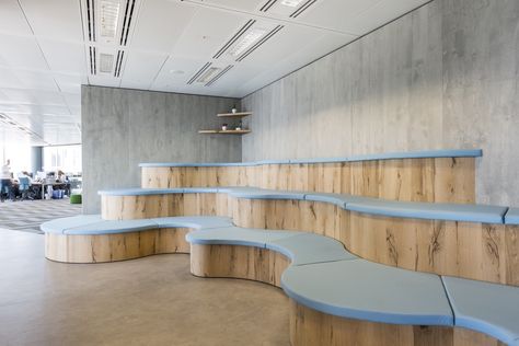 Tiered Seating, Industrial Office Design, School Interior, Kids Library, London Office, City Of London, Waiting Area, Open Office, Office Snapshots