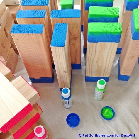 DIY Giant Outdoor Jenga Game Giant Jenga Diy, Large Jenga, Outdoor Jenga, Hotel Sleepover, Jenga Diy, Giant Jenga Game, Backyard Games Diy, Diy Hanger, Patio Games