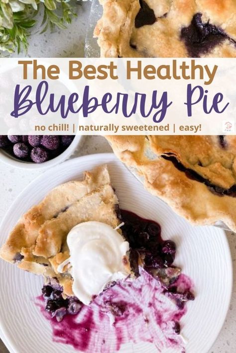 Healthy Blueberry Pie, Frozen Blueberry Pie, Blueberry Pie Filling Recipes, Healthy Blueberry Recipes, Blueberry Recipe, Easy Blueberry Pie, Healthy Pie Recipes, Fresh Blueberry Pie, Blueberry Pie Recipe