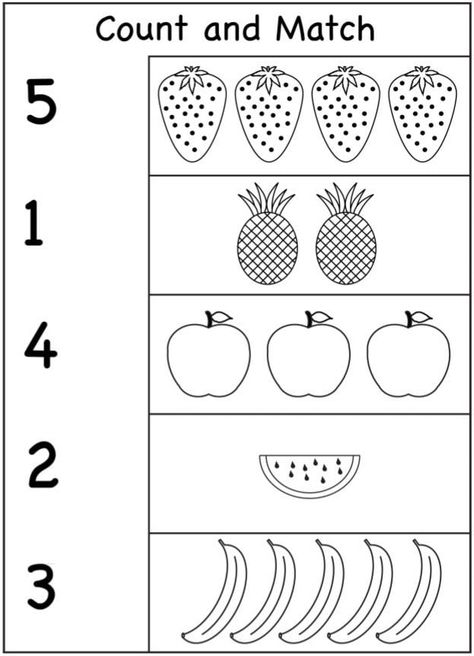 Counting To 5 Preschool, Counting Objects Activities, Numbers Matching Worksheet, Match Numbers Worksheet, Match The Numbers Worksheet, Identifying Numbers 1-10 Preschool, Count And Match Worksheets 1-20, Counting Backwards Worksheets, Number 3 Activities For Preschool