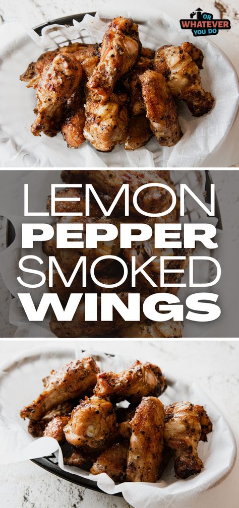 Pellet Grill Wings Recipes, Smoked Lemon Pepper Wings, Smoked Wings Pellet Grill, Smoked Chicken Wings Pellet Grill, Lemon Peper Wings, Smoked Wings Recipe, Smokers Recipes, Lemon Pepper Chicken Wings Recipe, Meat Church