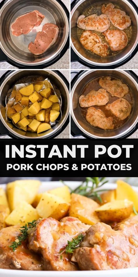 Instant Pot Pork Chops And Potatoes Recipes, Pork And Potatoes Instant Pot, Meat And Potatoes Instant Pot, Easy Pork Chop Recipes Instant Pot, Instant Pot Ranch Pork Chops And Potatoes, Tender Pork Chops Instant Pot, Pork Chop Instapot Recipes, Instant Pot Pork Recipes Dinners, Pork Chops In The Instant Pot