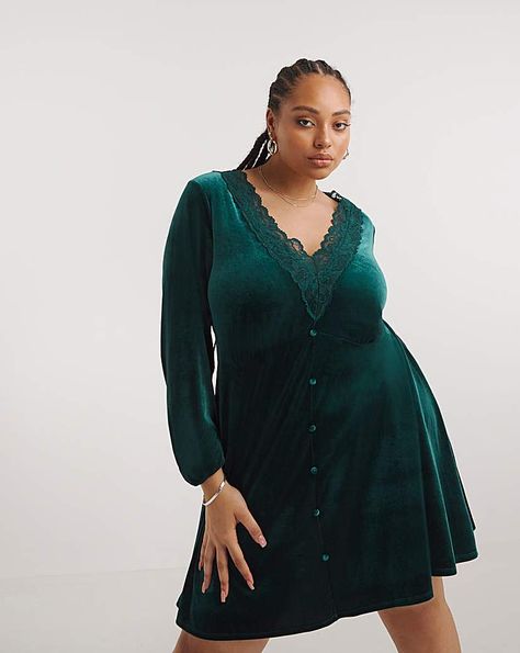 Skater Dresses, Teal Dress, Long Sleeve Jersey, Simply Be, Long Sleeve Lace, Skater Dress, Occasion Dresses, Dress Collection, Green Dress