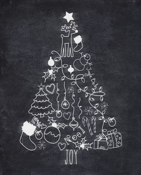 29 Alternative Christmas Tree Ideas for 2020 - Backyard Boss Christmas Chalkboard Art, Chalkboard Drawing, Christmas Window Painting, Amazon Card, Chalkboard Print, Christmas Chalkboard, Alternative Christmas, Christmas Doodles, Chalkboard Background