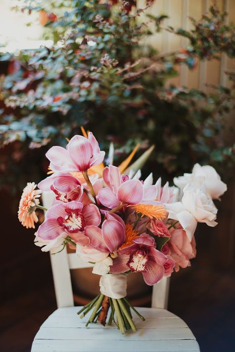 bright pink orchid tropical wedding bouquet Pink Orchid Wedding Bouquet, Florida Wedding Bouquet, Tropical Orchid Bouquet, Hibiscus Bridal Bouquet, Colorful Orchid Bouquet, Destination Wedding Bouquet, Simple Beach Wedding Bouquet, Beach Tropical Wedding, Hawaii Wedding Florals