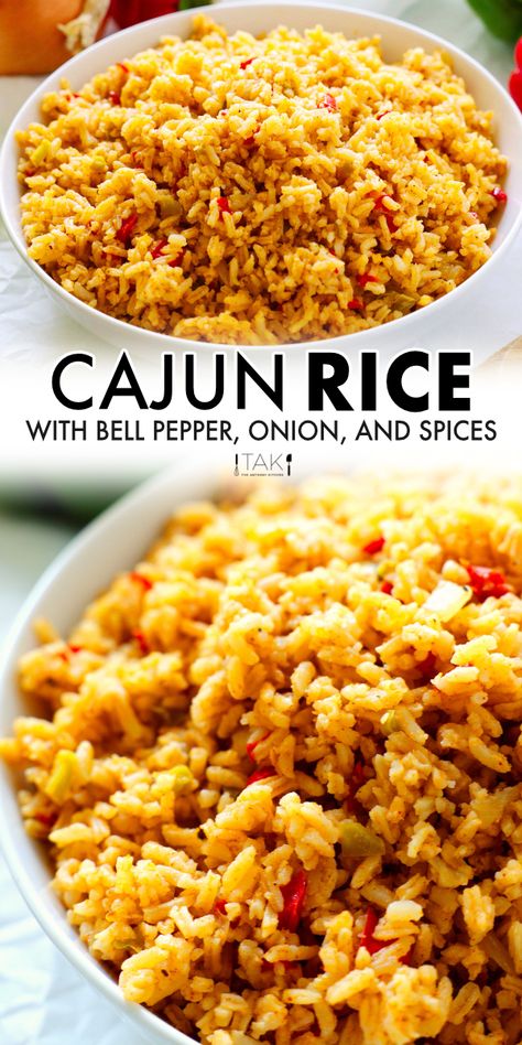 Cajun Rice Recipe, Rice Recipes Side, Rice Dishes Recipes, Cajun Rice, Rice Side Dish Recipes, Creole Cooking, Cajun Dishes, Dirty Rice, Rice Recipes For Dinner