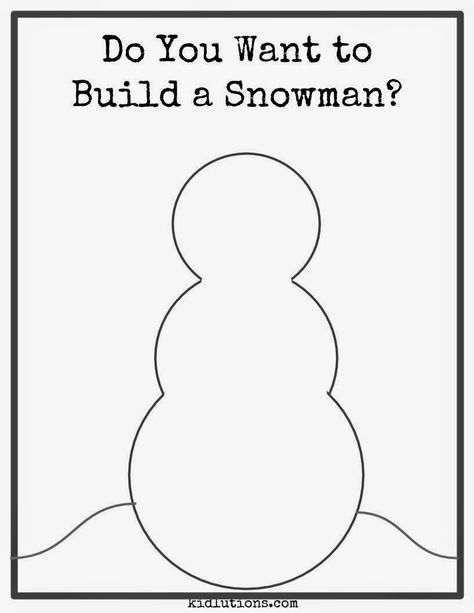 Free! Do You Want to Build a Snowman? 2 pages.  One comes with a snowman outline and the other is totally open ended! Snowman Crafts Preschool Art Projects, Winter Snow Preschool Activities, Make A Snowman Craft, Snowman Craft For Kindergarten, Printable Winter Crafts For Kids, Snow Preschool Theme, Winter Themed Toddler Activities, Do You Want To Build A Snowman, Preschool Snowman Crafts