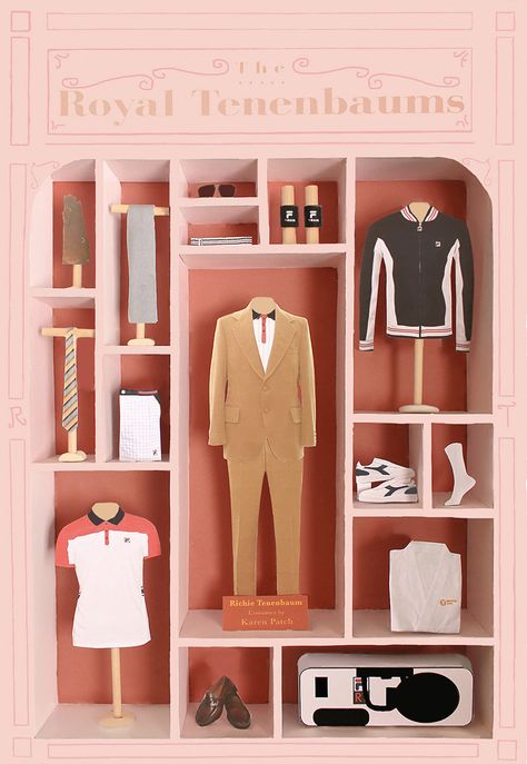 Artist Recreates Costumes From Popular Films for Tiny Windows Displays Royal Tenenbaums Costume, The Royal Tenenbaums Poster, Royal Tenenbaums Poster, Jordan Bolton, Richie Tenenbaum, Royal Tenenbaums, Beau Film, 포트폴리오 레이아웃, The Royal Tenenbaums