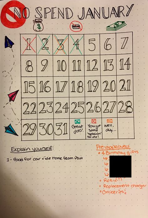 My no spend bullet journal layout Minimalist Bullet Journal Layout, Moleskine Journal, Bullet Journal Font, Bullet Journal Tracker, Bullet Journal Hacks, Bullet Journal Design Ideas, Bullet Journal Lettering Ideas, Dot Journals, Bullet Journal Layout