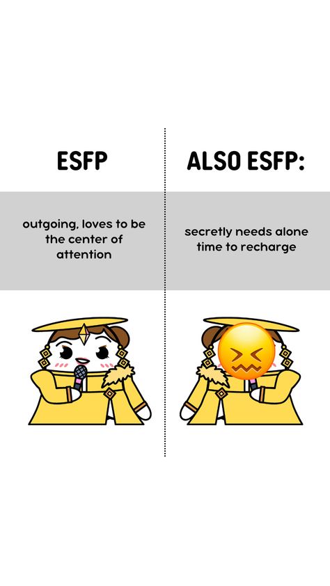 datingapp, bootheapp, soulmate, personalitytypes, memes, meme, trending, 16personalities, 16personalitiesmemes, 16types, intp, entp, intj, enfp, infp, infj, estp, esfp, estj, esfj, isfj, isfp, istj, istp, entj, dailymemes, memesdaily, personalitytest, introvert, extrovert, cognitivefunctions, psychologymemes Esfp X Istj, Esfp Core, Esfp Intj, Esfp Aesthetic, Mbti Core, Esfp Personality, Istp Entj, Enfp Infp, Infp Infj