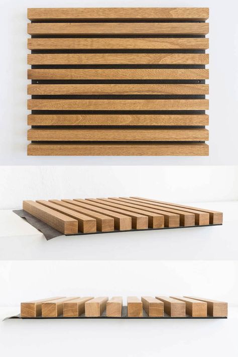 Glosswood Acoustic Panels | Ideal for residential and commercial interiors Acustic Board, Acustic Board Acoustic Panels, Timber Wall Panels, Wood Wall Design, Timber Battens, Wall Paneling Diy, Wood Slat Wall, Timber Walls, Wall Panel Design