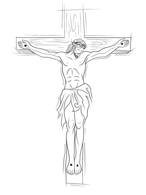 Jesus On Cross Drawing, Jesus Cross Tattoo Design, Crucifixion Drawing, Crucifix Drawing, Jesus Christ Drawing, Jesus Sketch, Jesus Tattoo Design, Jesus Art Drawing, Cross Drawing