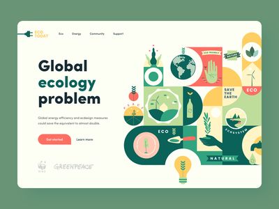 Green Website Design, Green Website, Dribbble Design, Desain Editorial, Eco Design, Web Layout, Marketing Website, Web Design Inspiration, 로고 디자인