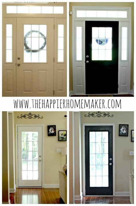 Painting interior doors black & why that makes them POP!  Actually. I don't care why it makes it "pop" it just looks cool! Interior Doors Black, Painting Interior Doors, Painting Interior Doors Black, Painting Doors, Painted Interior Doors, Black Interior Doors, Door Colors, Door Black, Interior Vintage