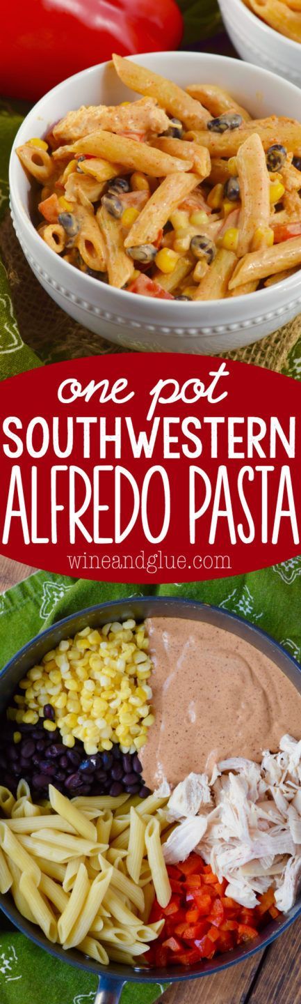 This One Pot Southwestern Alfredo Pasta is super easy to throw together, makes the perfect weeknight meal, and is absolutely delicious! Mexican Alfredo, Plating Food, Presentation Food, Dinner Pasta, Pasta Alfredo, Cheap Recipes, Pot Dinners, Mexican Chicken, Alfredo Pasta