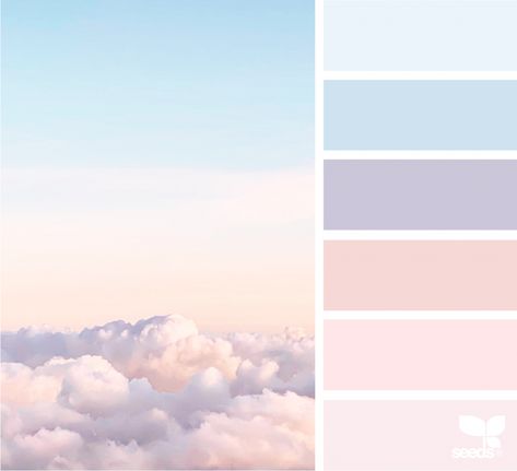 Color Heaven Seeds Color, Hex Color Palette, Color Schemes Colour Palettes, Pastel Colour Palette, Sky Color, Design Seeds, Color Palette Design, Color Inspo, Aesthetic Colors