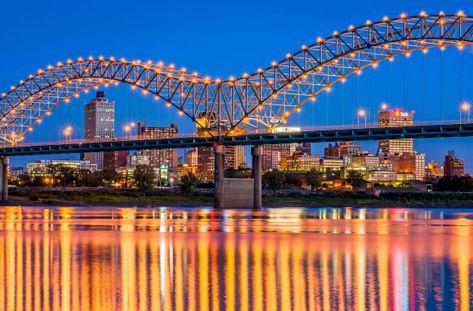 Memphis Skyline with M-Bridge: Phillip Van Zandt Memphis Bridge, Things To Do In Memphis, Beer Station, Memphis Skyline, Memphis City, Beer Theme, Memphis Tennessee, Fun Events, Sydney Harbour Bridge