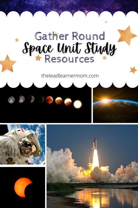 Gather Round Homeschool, Space Unit Study, Homeschool Astronomy, Homeschool Science Experiments, Science Unit Studies, Moon Unit, Homeschool Space, Space Lessons, Summer Homeschool