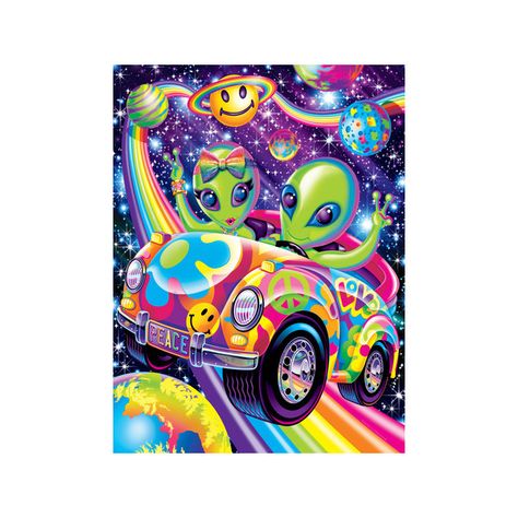 Astro Blast '98 Wall Art Print ($18) ❤ liked on Polyvore featuring home, home decor and wall art Happy Cartoon, Space Aliens, Diamond Paint, Creative Personality, Lisa Frank, Cool Paintings, Iphone Wallpapers, Diamond Art, Phone Wallpapers