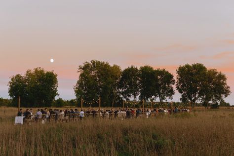 Married In A Field, Open Pasture Wedding, Dinner In A Field, Weddings In Fields, Backyard Field Wedding, Outdoor Field Wedding Reception, Country Field Wedding, Weddings In A Field, Wedding In The Field