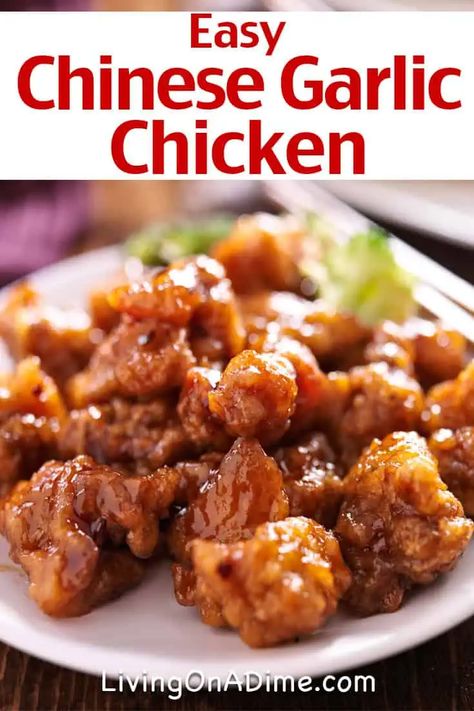 This Chinese garlic chicken recipe is one of the most flavorful Chinese chicken recipes. Infused with soy sauce, a hint of ginger, and just the right amount of garlic, this dish offers a delicious blend of savory and aromatic flavors you're sure to love! Baked Chinese Chicken Recipes, Soy Chicken Recipes, Country Fried Steak And Gravy Recipe, Easy Chinese Chicken Recipes, Chinese Garlic Chicken, Easy Chinese Chicken, Chinese Diet, Chinese Garlic, Garlic Chicken Recipe