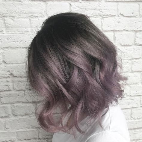 Purple Ash Hair Color, Purple Ash Hair, Ash Hair Color Ideas, Ash Purple Hair, Lavender Hair Ombre, Lavender Hair Colors, Hair Color Plum, Ash Hair, Ash Hair Color