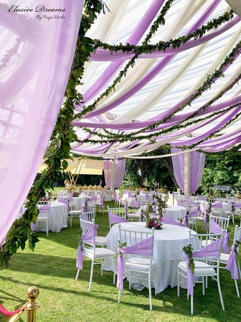 Best Wedding Decorators | Elusive Dreams | Portfolio Wedding Decoration Idea, Lilac Decor, Lavender Wedding Theme, Lavender Decor, Destination Wedding Decor, Wedding Decorating, Wedding Background Decoration, Wedding Canopy, Wedding Planning Decor