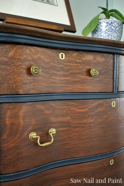 Vintage Dresser Restoration - Before and After | Hometalk Dresser Restoration, Restored Dresser, Serpentine Dresser, Restored Furniture, Art Restoration, Painting Wooden Furniture, White Furniture Living Room, Vintage Dresser, Antique Chest