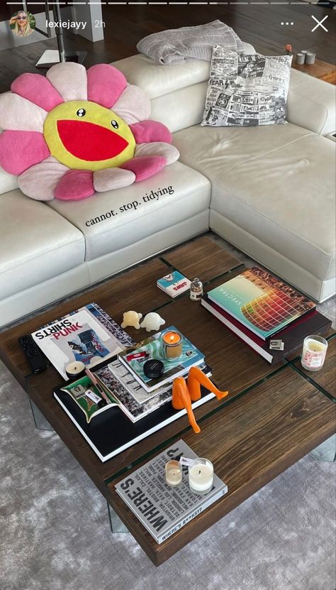 Apartment Decorating Baddie, Murakami Pillow, Crochet Home Decor Ideas, Baddie Apartment, Vibey Room, Girl Apartment Decor, Hypebeast Room, Future Apartment Decor, Crochet Home Decor