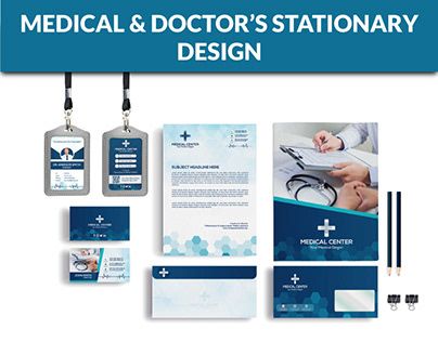 Doctor Stationary, Stationary Branding, Types Of Business, Identity Package, Folder Design, Stationary Design, Medical Practice, Doctor Medical, Your Own Business