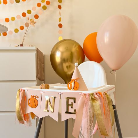 Looking for Fall 1st Birthday party decorations?! This eye-catching and awesome Little Pumpkin is Turning One banner is perfect to decorate the birthday baby’s highchair or use as a photo prop, especially for Cake Smash pictures.--COLOR--⇒ Available in two colors themes:• Berry, Gold, Orange• Blush, Gold, Orange--DETAILS--• Made of high quality design paper• Includes 3 pennants with an orange pumpkin, gold letters "N E" and embellished with cutest ribbon different texturetrims• Each pennant measures 3.9 x 5.3 inches• Pumpkin Banner is strung on a satin ribbon to be easy hang around the highchair or on the wall• Fall 1st Birthday Banner can be attached by simply using some clear tape• Fits a standard sized highchair• Gorgeous Little Pumpkin Highchair Banner is made carefully and accurately• Pink Pumpkin 1st Birthday Cake, Our Pumpkin Is Turning One Party Girl, Our Pumpkin Is Turning One Party, Our Little Pumpkin Is Turning One, Fall 1st Birthday Party, Pumpkin 1st Birthday Girl, Birthday Highchair Decorations, Fall 1st Birthdays, Pumpkin Banner