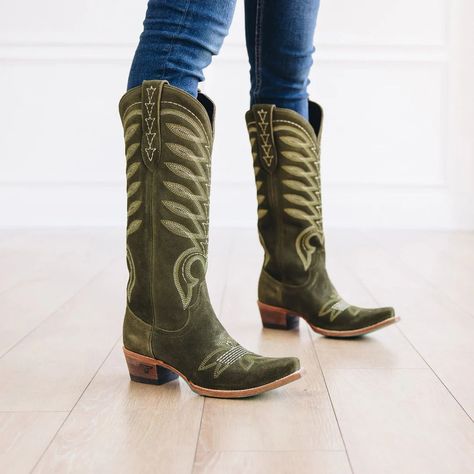 Squash Blossom | Lane Boots Green Western Boots, Outfit Vaquero, Cowboy Life, Suede Cowboy Boots, Lane Boots, Boot Collection, Bota Country, Wishlist 2024, Glass Slippers