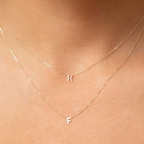 Letter K Necklace, Initial Jewelry Necklace, Letter Necklace Gold, K Necklace, J Necklace, M Necklace, Gold Letter Necklace, White Gold Chain, Gold C