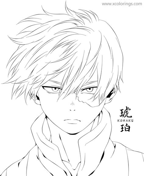 My Hero Academia Todoroki Coloring Pages. Manga Coloring Book, Anime Lineart, Drawing Faces, Digital Painting Tutorials, Bts Drawings, Anime Drawings Tutorials, Anime Character Drawing, Anime Sketch, Drawing Base