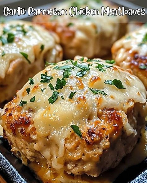 Tasty full Recipes by isabil | Garlic Parmesan Chicken Meatloaves | Facebook Garlic Parmesan Chicken Meatloaves, Parmasean Chicken, Atkins Diet Plan, Chicken Meatloaf, Chicke Recipes, Chicken Balls, Full Recipes, Ground Chicken Recipes, Garlic Parmesan Chicken