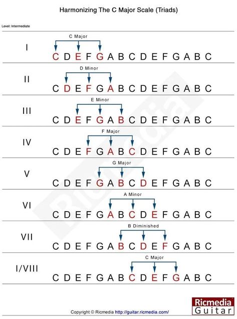 C Major Scale, Scale Music, Music Theory Piano, Trombone Sheet Music, Acoustic Guitar Chords, Piano Chords Chart, Music Theory Lessons, Guitar Theory, Piano Music Lessons