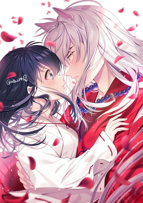 Inuyasha Art, Rin And Sesshomaru, Inuyasha Love, Inuyasha Fan Art, Kagome And Inuyasha, Mystical Animals, Kagome Higurashi, Gothic Fantasy Art, Rurouni Kenshin