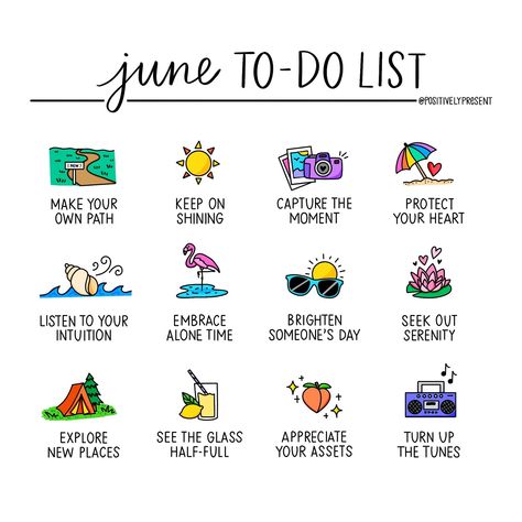 Happy June! 😎 Which one are you going to cross off your list first? It’s definitely “see the glass half-full” for me! 🍋 Swipe for more June self-care ideas! June Self Care, Happy June, Self Care Ideas, Self Care Bullet Journal, June 2024, Personal Journey, Self Care Activities, Mind Body Soul, Which One Are You