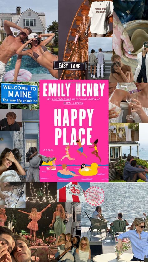 Happy Place - Emily Henry #happyplace #happyplaceemilyhenry #emilyhenry Happy Place Emily Henry, Emily Henry, Collage Book, Romantic Books, Reading Romance, Fan Book, Book Of Life, Book Characters, Book Aesthetic