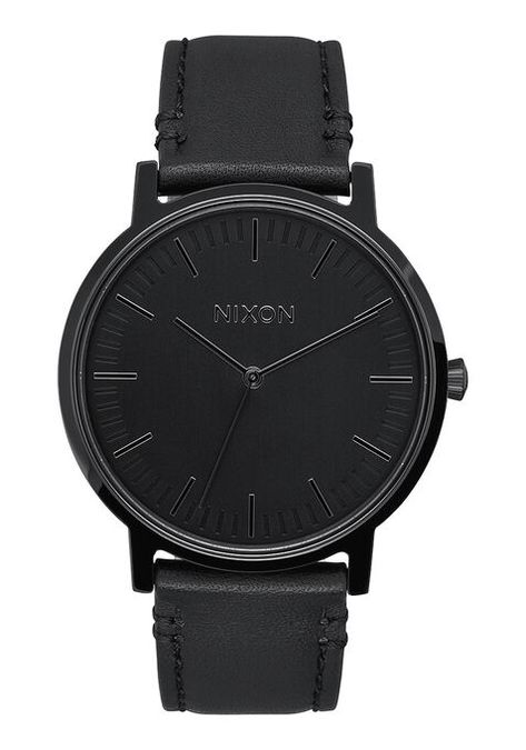 Nixon Porter Leather, All Black All Black Watches, Disney Watches, Swiss Army Watches, Mens Fashion Watches, Designer Watches, Best Watches For Men, Round Leather, Stylish Watches, Beautiful Watches