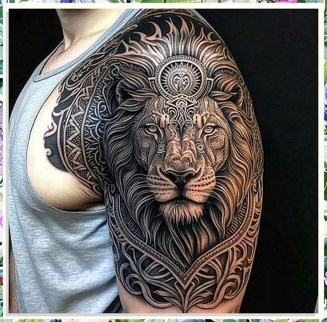 Looking to add a fierce touch to your ink collection? Check out these stunning lion tattoo designs that will make you roar with style! From intricate mane details to powerful expressions, these designs are sure to make a statement. Find your next favorite lion tattoo design here! Fierce Lion Tattoo, Fierce Lion, Tattoo Spots, Lion Tattoo Design, Lion Mane, Lion Tattoo, Shoulder Tattoo, Tattoos And Piercings, Book Gifts