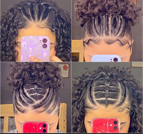 Short Mixed Curly Hair Hairstyles, Natural Hairstyles For Black Women Rubber Bands, Cute Hairstyles For Short Hair Curly, Rubber Band Hairstyles Natural Hair Easy, Rubberband Hairstyles Natural Hair, Hairstyle For Curly Hair, Curly Hair Hairstyle, Curly Hair Dos, Girl With Curly Hair