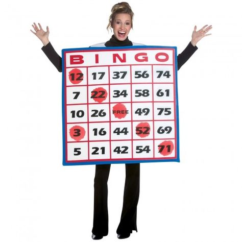 B-I-N-G-O At Home Halloween Costumes, Easy Homemade Halloween Costumes, Home Halloween Costumes, Card Costume, Quick Halloween Costumes, Easy Funny Halloween Costumes, Halloween Bingo, Homemade Halloween Costumes, Bingo Card