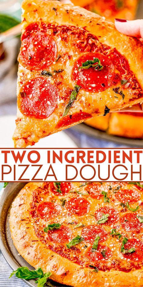 Avery Recipes, 2 Ingredient Pizza Dough, Homemade Pizza Dough Easy, Mediterranean Foods, Pizza Dough Recipe Easy, Best Pizza Dough, Best Homemade Pizza, Easy Pizza Dough, Averie Cooks