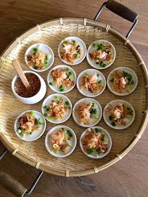 The Spices Of Life . . .: Bánh Bèo (Steamed Rice Cakes) Banh Beo Vietnamese Food, Vietnamese Foods, Banh Beo, Food Presentation Plates, Steamed Rice Cake, Kek Lapis, Viet Food, Vietnam Food, Asian Snacks