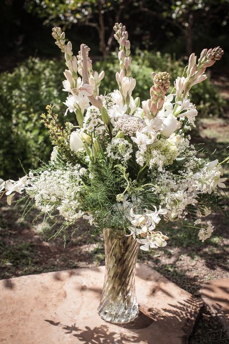 Tuberose, Roses, Dendrobium Orchids and foliage accents Orchid Floral Arrangements Wedding Ideas, Tuberose Flower Floral Arrangements, Tuberose Wedding Bouquet, Tuberose Aesthetic, Tuberose Arrangement, Dekor Nikahan, Tuberose Bouquet, Orchid Plant Centerpiece Wedding, Antorium Flower Arrangement