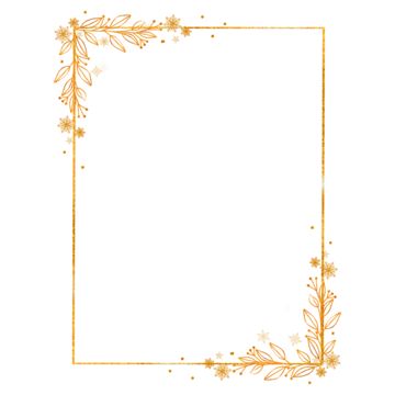 Golden Border Design, Golden Border Frame, Gold Border Frame, Wedding Invitation Border, Invitation Border, Gold Border Design, Flower Border Png, Free Watercolor Flowers, Leaf Png