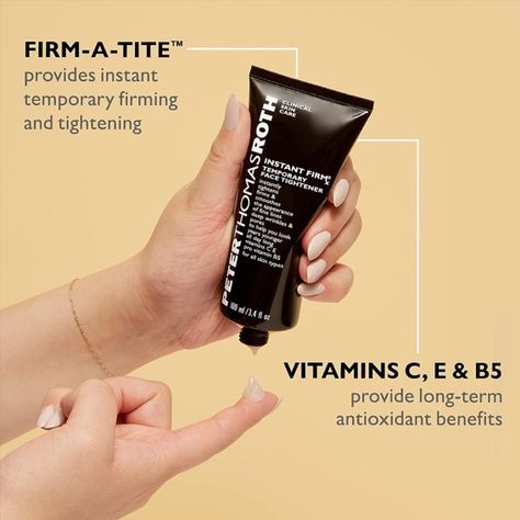 In a 4-week consumer efficacy study: 93% agreed this product worked instantly 93% agreed their skin texture looked smoother 87% agreed their skin looked instantly tighter 86% agreed their face looked firmer after *Individual results may vary. SHOP NOW, click the picture above for direct link! #sponsored All Vitamins, Under Eye Puffiness, Fine Wrinkles, Peter Thomas Roth, Skin Care Clinic, Enlarged Pores, Deep Wrinkles, Body Treatments, Skin Cream